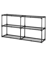 Simplie Fun 2-Pack 3-Tier Wire Storage Shelves with Covers
