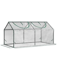 Outsunny 4' x 2' x 2' Mini house with 2 Top Windows