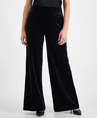 I.n.c. International Concepts Petite Velvet High-Rise Wide-Leg Pants, Created for Macy's