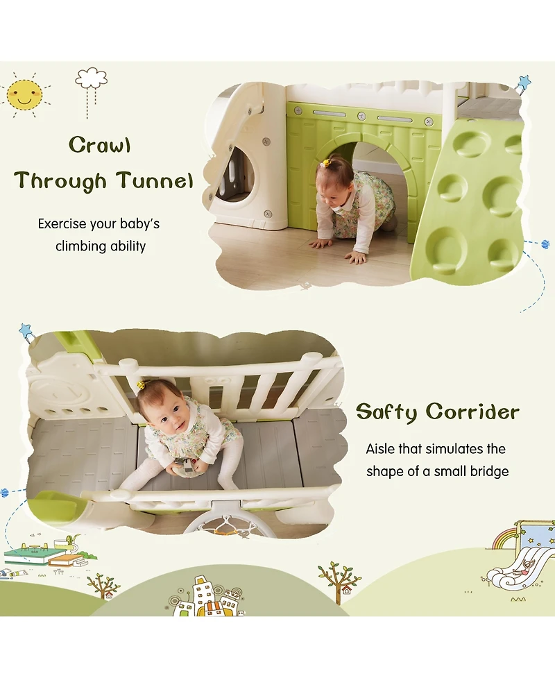 Streamdale 8-in-1 Toddler Climber & Slide Playset
