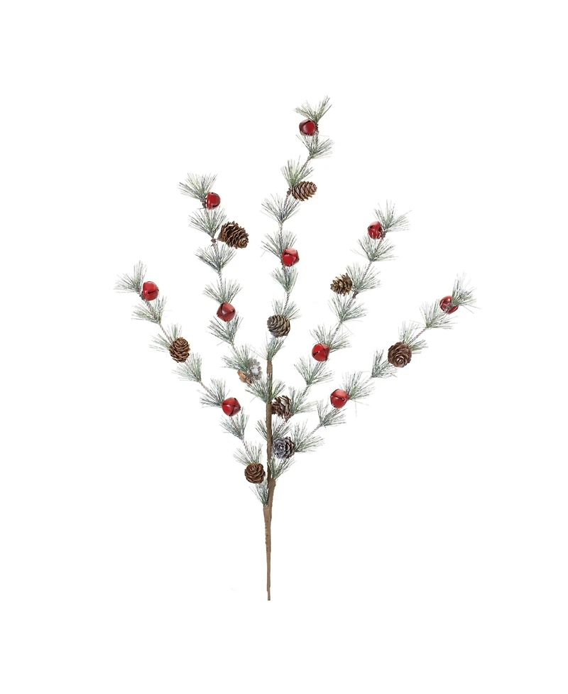 Set of 6 Pine Bell Cone Sprays for Seasonal Decoration