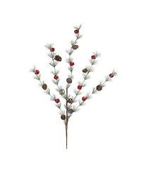 Set of 6 Pine Bell Cone Sprays for Seasonal Decoration