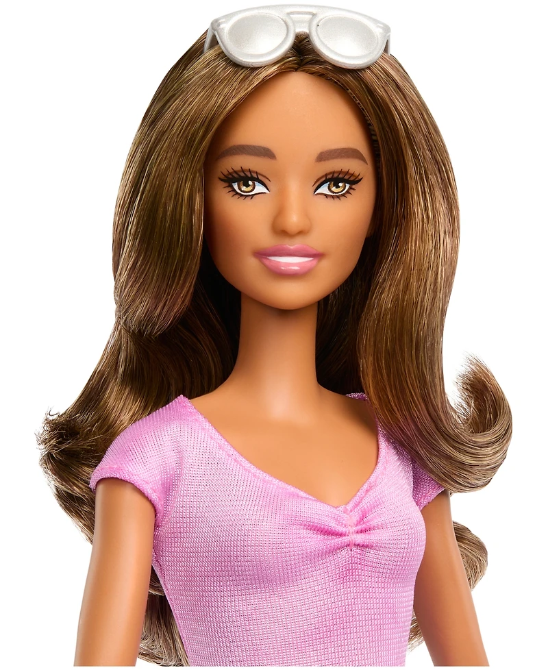 Barbie Fashionistas Doll Brown Hair & Eyes-Blind Doll with Cane and Sunglasses
