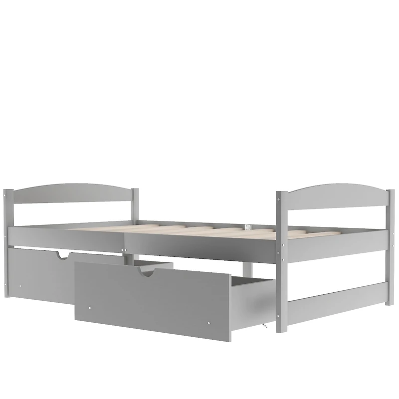 Streamdale Twin Platform Bed, With Two Drawers
