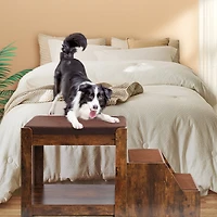 Streamdale Furniture Multi-Level Pet Bed with Removable Step and Cushion
