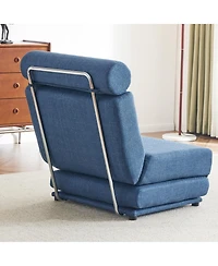 Streamdale Furniture Foldable Sofa Bed with Pillow, Portable, Breathable Linen