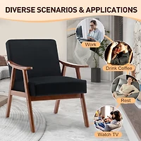 Mid-Century Oasis Comfy Velvet Chair for Stylish Comfort