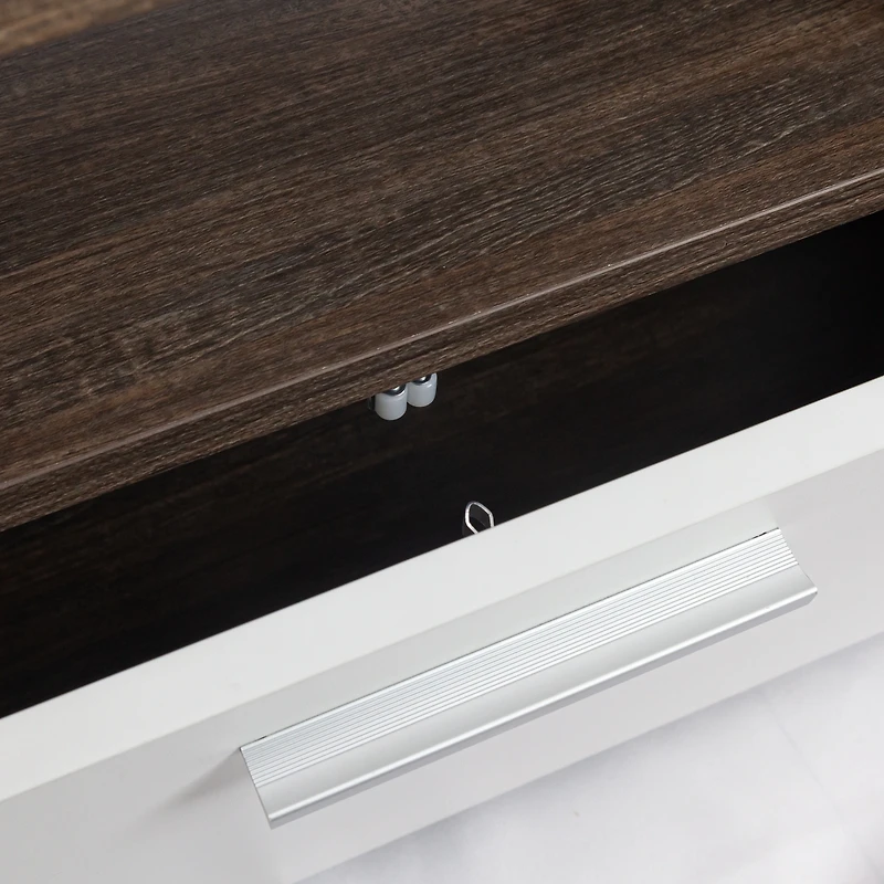 Streamdale Modern Brown Tv Cabinet with Fast 20-Minute Assembly