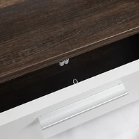 Streamdale Modern Brown Tv Cabinet with Fast 20-Minute Assembly