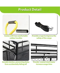 Sturdy Garden Cart 1400 Lbs Load Capacity, Steel Mesh Bed