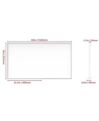 60x36" Oversized Rectangle Mirror with Removable Tray
