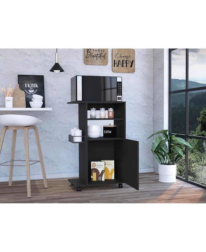 Streamdale Nepenthe 1-Shelf Kitchen Cart With Caster White