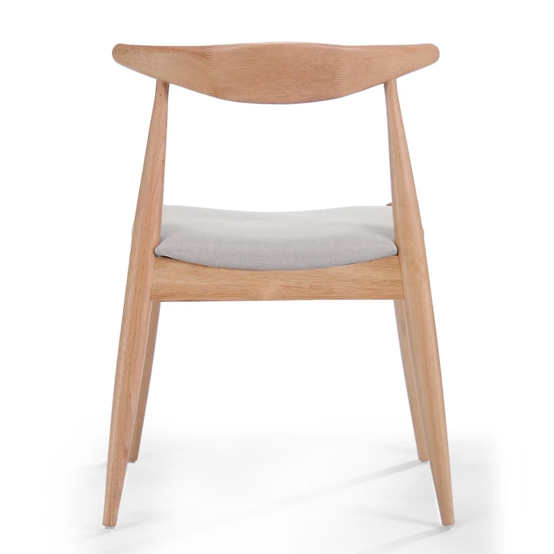 Streamdale Mid-Century Modern Upholstered Rubberwood Chair Set