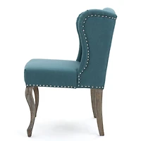 Streamdale Classic Wingback Chair with Stylish Buttons and Studded Accents