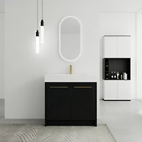 36" Freestanding Vanity with Resin Sink & Soft-Close Door