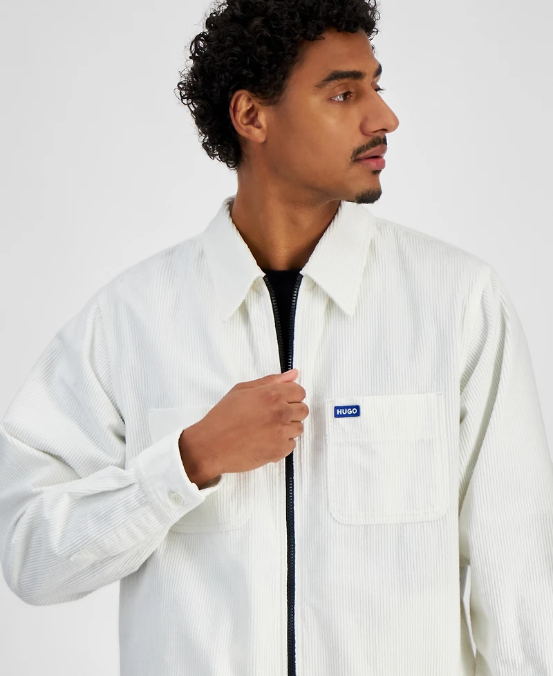Hugo by Boss Men's Eblo Zip Front Corduroy Jacket