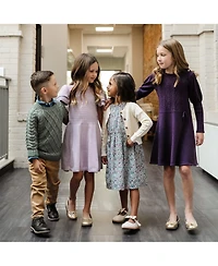 Hope & Henry Toddler Girls Double Flutter Sleeve Sweater Dress