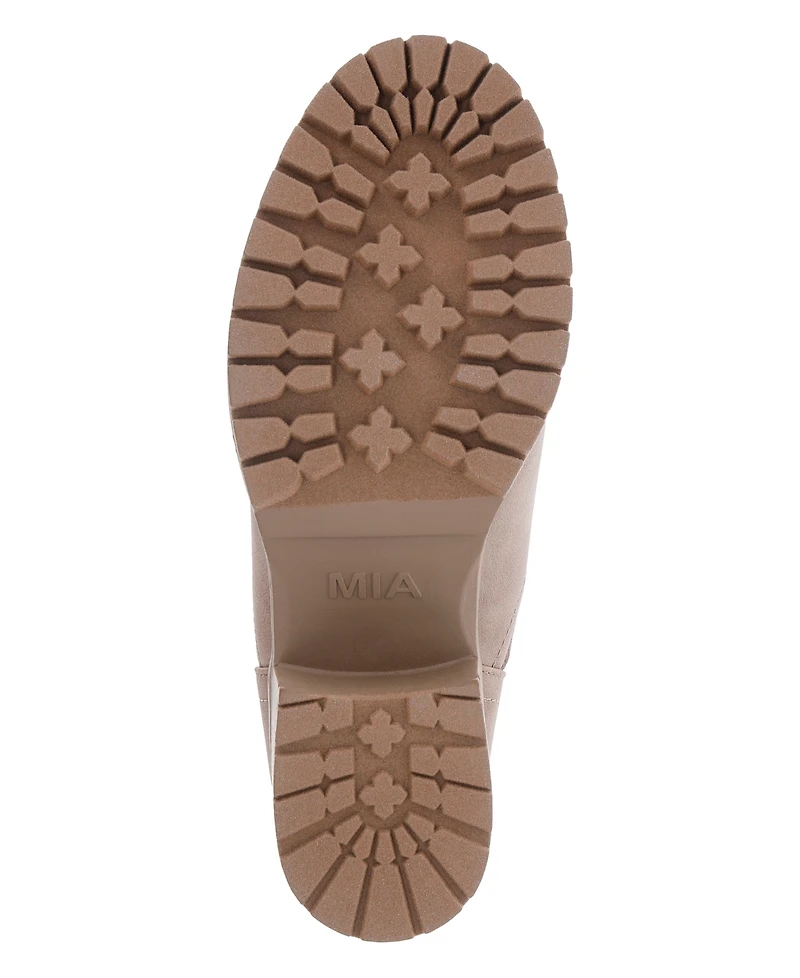 Mia Women's Jonna Lug Sole Block-Heel Booties