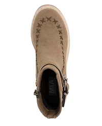 Mia Women's Toula Lug Sole Whipstitch Booties