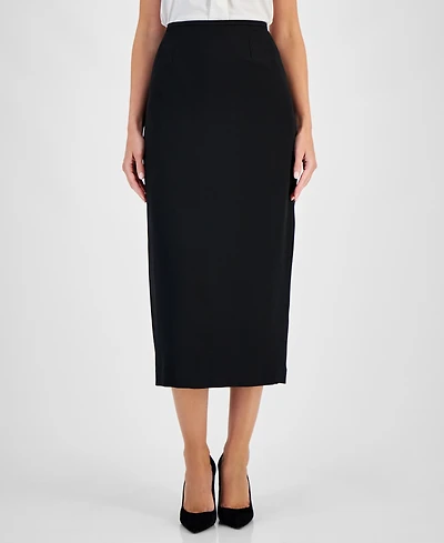 Kasper Women's Stretch Crepe Column Midi Skirt