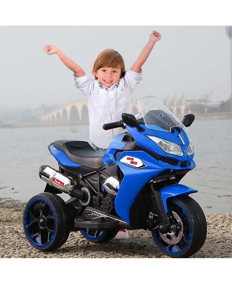 Streamdale Kids Electric Motorcycle with Three Lighting Wheels