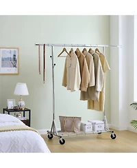 Streamdale Heavy-Duty Rolling Clothes Rack (Adjustable)