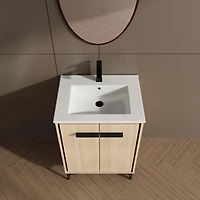 Streamdale Spacious Bathroom Vanity Cabinet with Ample Storage, 24