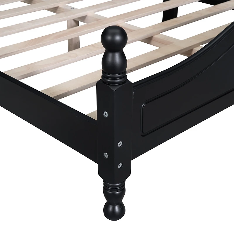 Streamdale Queen Retro Platform Bed with Slat Support