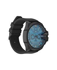 Ed Hardy Men's Matte Black Silicone Strap Analog Watch 53mm