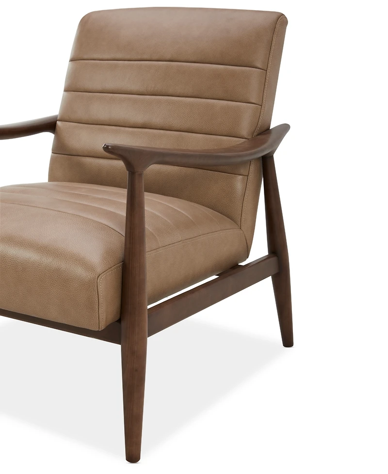 Elif Leather Accent Chair, Created for Macy's