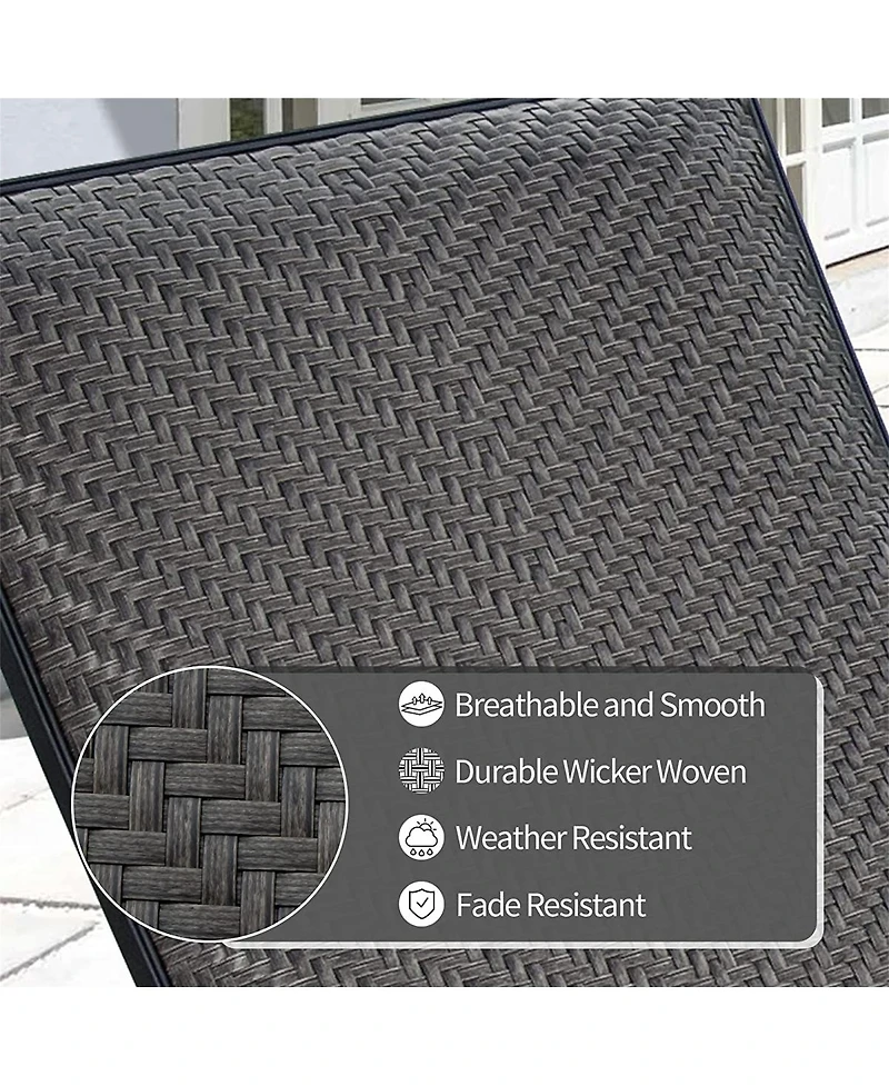 Streamdale Set of 2 Outdoor Wicker Chaise Lounge Chairs