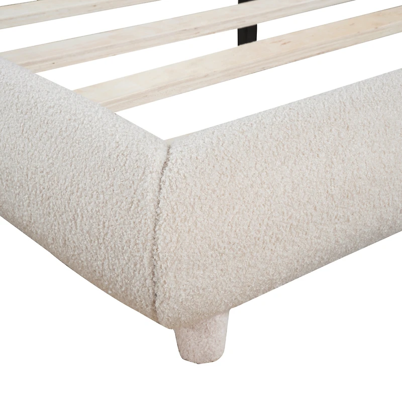 Teddy Fleece Platform Bed - Queen