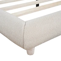 Teddy Fleece Platform Bed - Queen