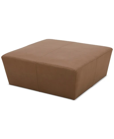 Stolly Leather Ottoman, Created for Macy's