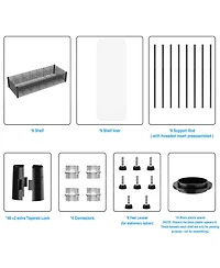 2 Pack 3 Tier Shelf Wire Shelving Unit,