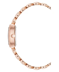 Anne Klein Women's Quartz Herringbone Rose Gold-Tone Alloy Metal Bracelet Watch, 26mm
