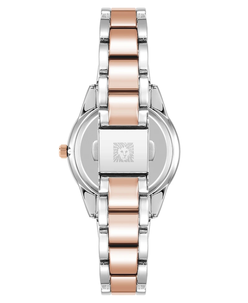 Anne Klein Women's Quartz Minimalist Contemporary Tri-Tone Alloy Metal Watch, 32mm