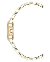 Anne Klein Women's Quartz Crystal Embellished Gold-Tone Alloy Metal Bracelet Watch, 26mm