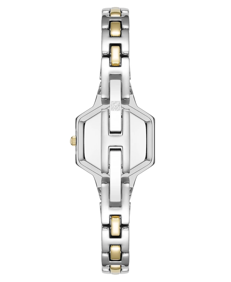 Anne Klein Women's Quartz Petite Hexagonal Two-Tone Alloy Metal Bracelet Watch, 21mm