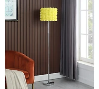 Streamdale 63"In Yellow Roses In Bloom Acrylic/Metal Floor Lamp