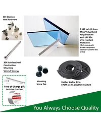 Door Window Awning Canopy with Solid Polycarbonate Sheet