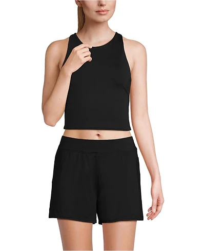 Lands' End Women's High Neck Racerback Midkini Top