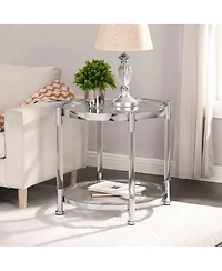 Streamdale Furniture Contemporary Acrylic End Table with Glass Top