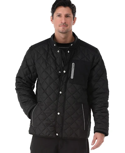 RefrigiWear Big & Tall Insulated Diamond Quilted Jacket - Warm, Lightweight Coat for Cold Weather