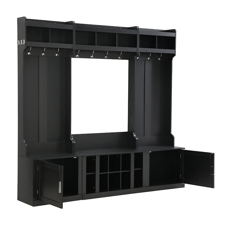 Simplie Fun White Multi-functional Hall Tree with Storage