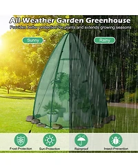 Skonyon 5.5 x 5.5 x 6 Feet Portable Mini Greenhouse with All-Weather Pe Cover