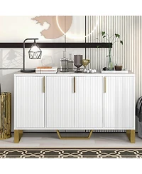 Streamdale Modern Sideboard 4 Doors, Adjustable Shelves