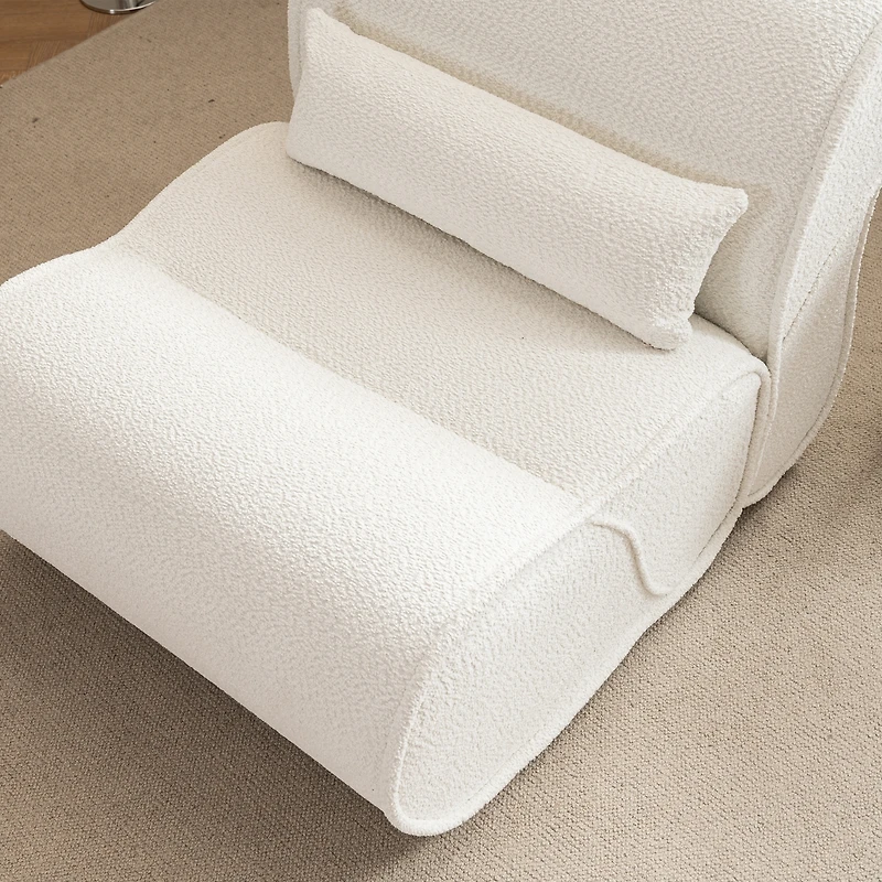 Streamdale Comfortable Velvet Recliner with Waist Pack Padding