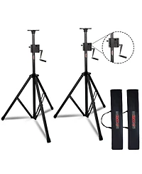 5 Core Speaker Stand Pair Tripod Tall Crank Up Height Adjustable Heavy Duty Floor Stands 35mm Pa Pole Mount