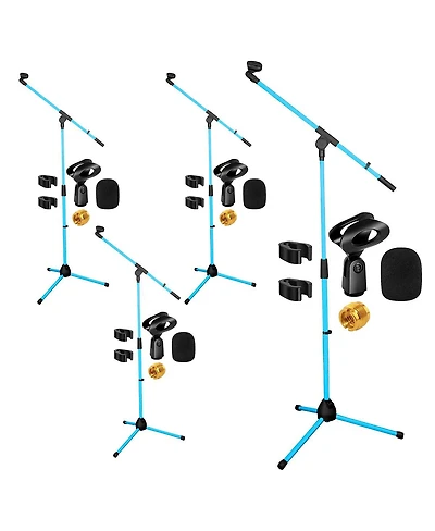5 Core Tripod Mic Stand Heavy Duty Height Adjustable Floor Microphone Boom Arm Pedestal Para Microfono for Singing On Stage Studio
